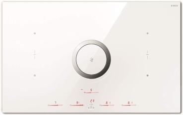ELICA NIKOLATESLA SWITCH WH/A/83 - PRF0146216A - WEISSES INDUKTIONSKOCHFELD MIT DUNSTABZUG, NUR ABLUFT, 83 CM