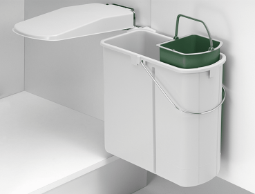 WESCO EINBAUABFALLSAMMLER DT, 14 + 5 Liter, WEISS